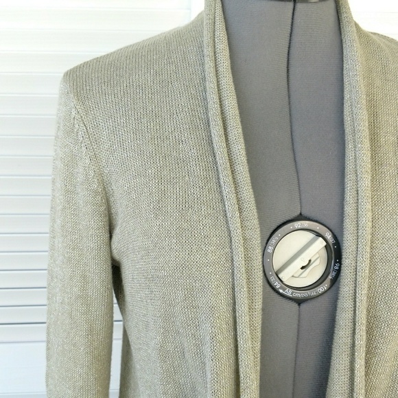 Eileen Fisher linen blend open front cardigan PS - Picture 4 of 8